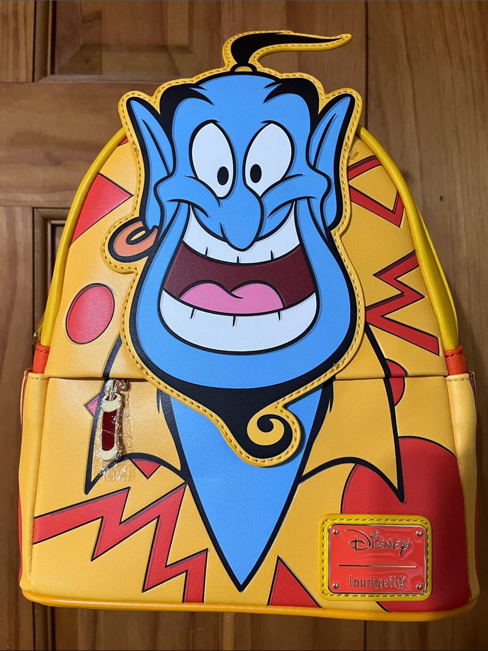 Loungefly Disney Aladdin Genie Yellow Blue Red Mini Backpack    NWT